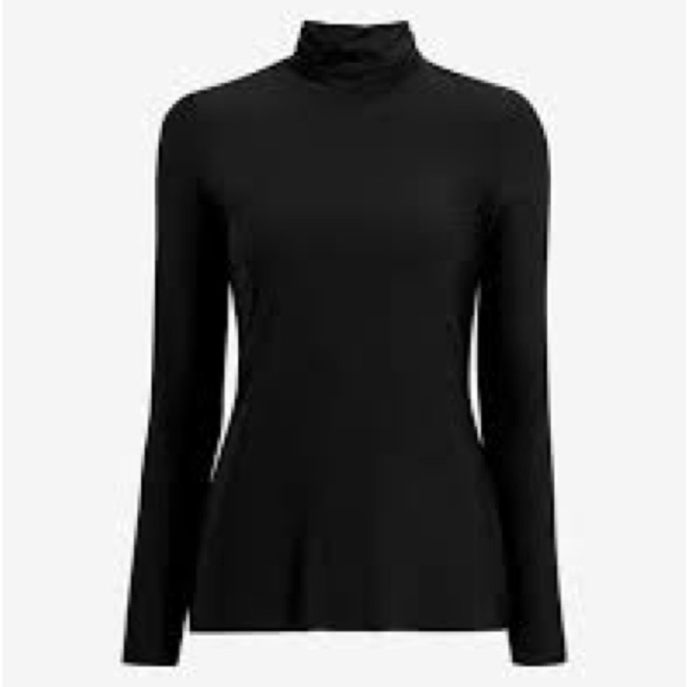 Commando Black Long Sleeve Turtleneck Blouse